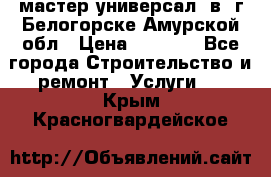 мастер универсал  в  г.Белогорске Амурской обл › Цена ­ 3 000 - Все города Строительство и ремонт » Услуги   . Крым,Красногвардейское
